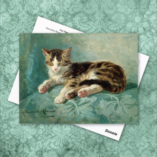 Cat Nickerchen Henriëtte Ronner-Knip Postkarte