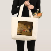 Cat Nickerchen Jumbo Stoffbeutel (Vorderseite (Produkt))