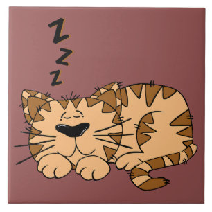 Cat Nickerchen Kitty Große Keramik Tile Fliese