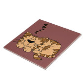 Cat Nickerchen Kitty Große Keramik Tile Fliese (Seite)