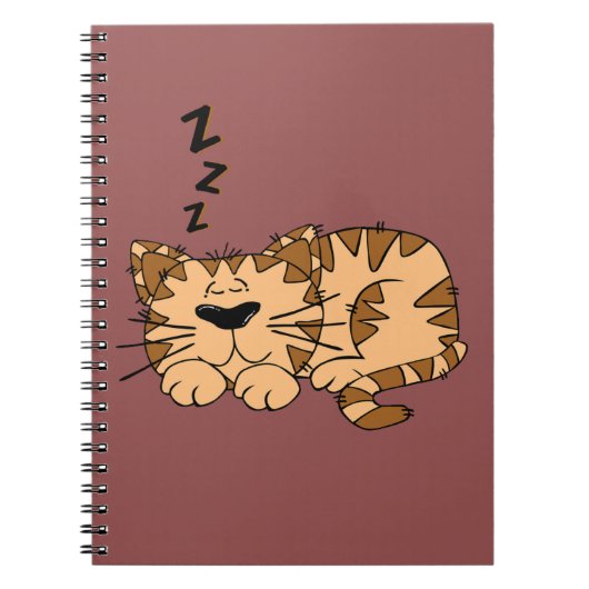 Cat Nickerchen Kitty Notebook Notizblock (Vorderseite)