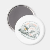 Cat Nickerchen Magnet (Vorderseite/Rückseite)