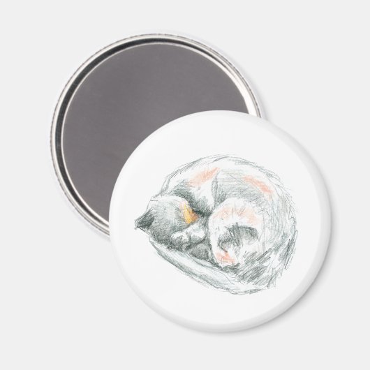Cat Nickerchen Magnet (Vorderseite/Rückseite)