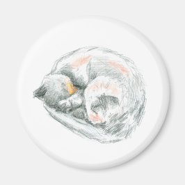 Cat Nickerchen Magnet