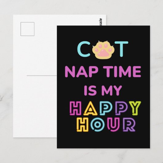 CAT-Nickerchen Postkarte (Vorne/Hinten)