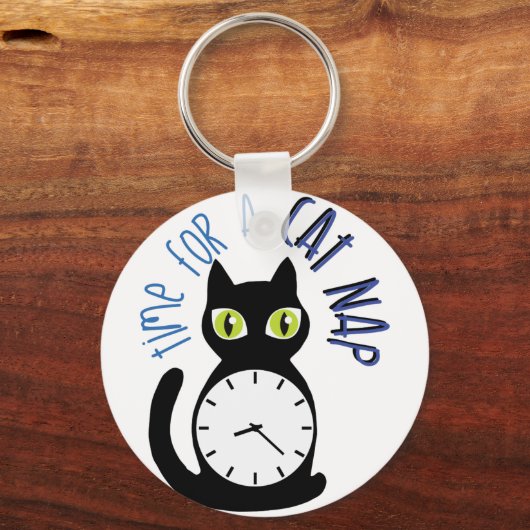 Cat Nickerchen Schlüsselanhänger (Vorderseite)