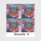 Cat-Nickerchen-Sticker Aufkleber (Blatt)
