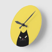 Cat Nickerchen Time Runde Wanduhr (Winkel)