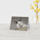 Cat Nickerchen Vermisst You Karte (Gelbe Blume)