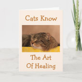 Cat Nickerchen Wisdom erhalten Well Card Karte (Vorderseite)