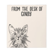 CAT NIEDLICH ART SCHRIFTPAD PERSONALISIERTER STATI NOTIZBLOCK (Vorderseite)