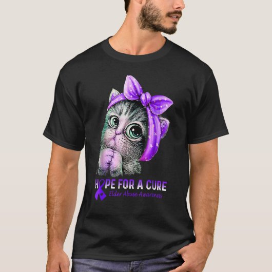Cat Niedlich Hope for a heile Elder Missuse Awaren T-Shirt (Vorderseite)