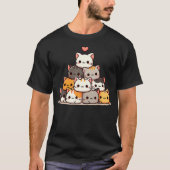 Cat Niedlich Kitty Cats Anime Kawaii Neko Girls T-Shirt (Vorderseite)