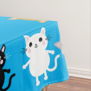 Cat Niedlich Kitty Colorful 1. Geburtstag Party Th Tischdecke