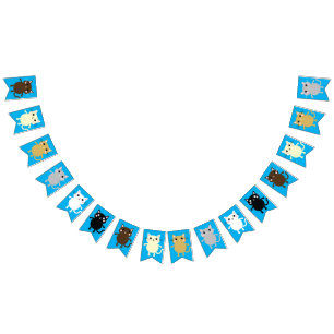 Cat Niedlich Kitty Colorful 1. Geburtstag Party Th Wimpelkette