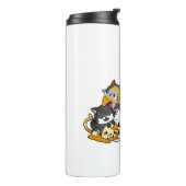Cat Niedlich Kitty Pile Cats Anime Kawaii Neko Ges Thermosbecher (Nach links gedreht)