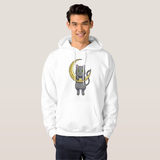 Cat Night Moon Hoodie (Vorne ganz)