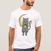 Cat Night Moon T-Shirt (Vorderseite)