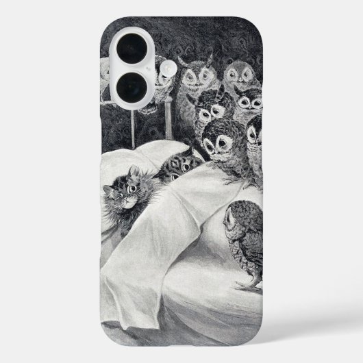 Cat Nightmare Owl Bird, Louis Wain Case-Mate iPhone Hülle (Rückseite)