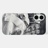 Cat Nightmare Owl Bird, Louis Wain Case-Mate iPhone Hülle (Rückseite (Horizontal))