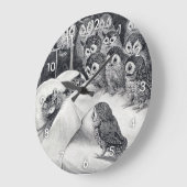 Cat Nightmare Owl Bird, Louis Wain Große Wanduhr (Winkel)