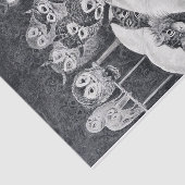 Cat Nightmare Owl Bird, Louis Wain Seidenpapier (Ausschnitt)