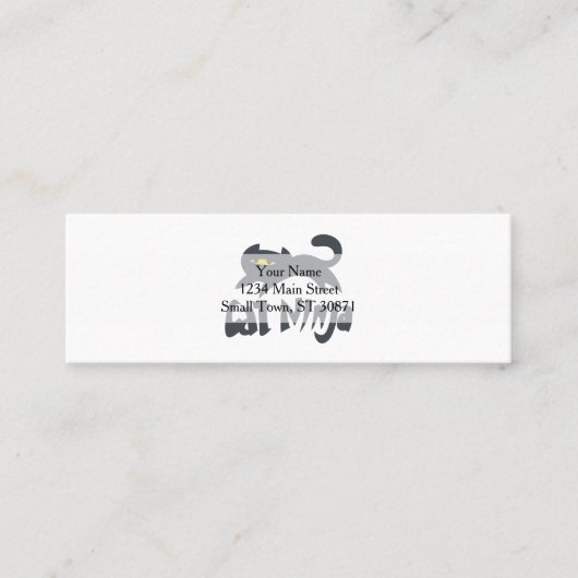 Cat ninja - Farbe auswählen Mini Visitenkarte (Vorderseite)