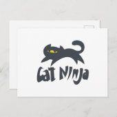 Cat ninja - Farbe auswählen Postkarte (Vorne/Hinten)