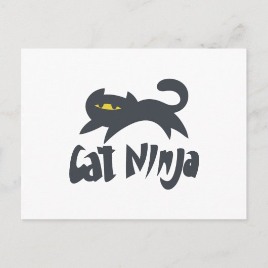Cat ninja - Farbe auswählen Postkarte (Vorderseite)
