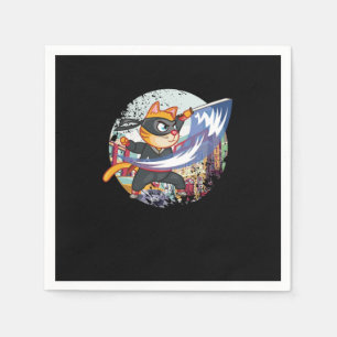 Cat Ninja Manga Anime Japanisch Manga Fans Geschen Serviette