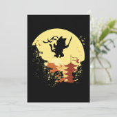 Cat Ninja Samurai Shinobi Kitten Kitty Pet Animal Einladung (Stehend Vorderseite)