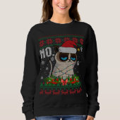 Cat No Grumpy Xmas Katzen Kein hässlicher Weihnach Sweatshirt (Vorderseite)
