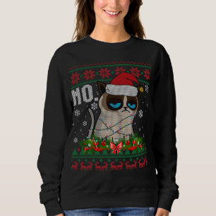 Cat No Grumpy Xmas Katzen Kein hässlicher Weihnach Sweatshirt