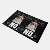 Cat No Grumpy Xmas Katzen Keine hässlichen Weihnac Fußmatte (Schrägansicht)