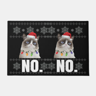 Cat No Grumpy Xmas Katzen Keine hässlichen Weihnac Fußmatte