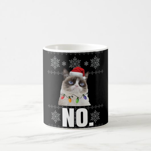 Cat No Grumpy Xmas Katzen Keine hässlichen Weihnac Kaffeetasse (Mittel)