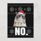 Cat No Grumpy Xmas Katzen Keine hässlichen Weihnac Postkarte (Vorderseite)