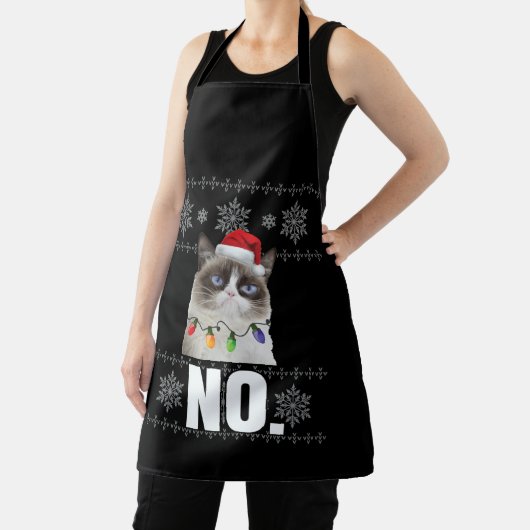 Cat No Grumpy Xmas Katzen Keine hässlichen Weihnac Schürze (InSitu)