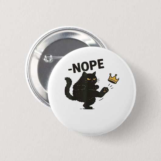 Cat No Kings In America Button (Vorne & Hinten)