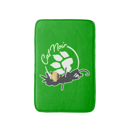 Cat Noir Abzeichen Badematte (Vorderseite Vertikal)