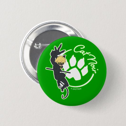 Cat Noir Abzeichen Button (Vorne & Hinten)