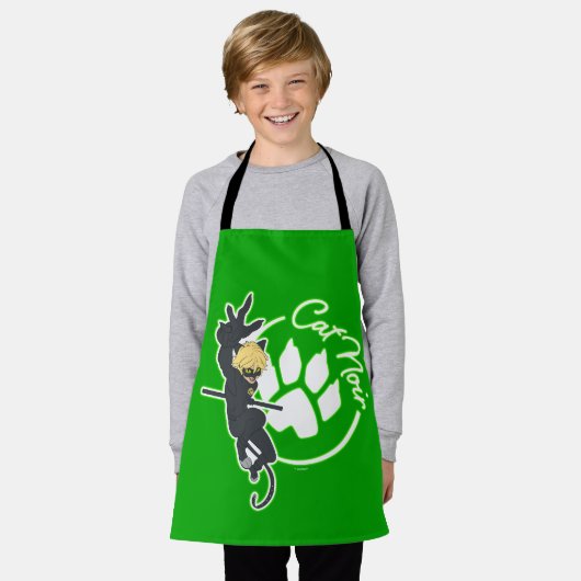 Cat Noir Abzeichen Schürze (Getragen)