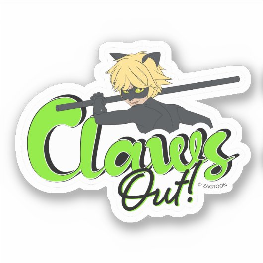 Cat Noir | Aus! Aufkleber (Vorderseite)