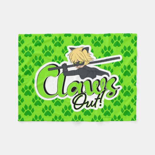 Cat Noir | Aus! Fleecedecke (Vorderseite (Horizontal))