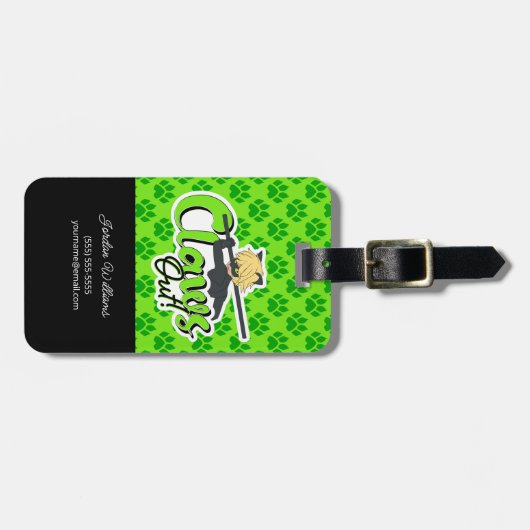 Cat Noir | Aus! Gepäckanhänger (Vorderseite horizontal)