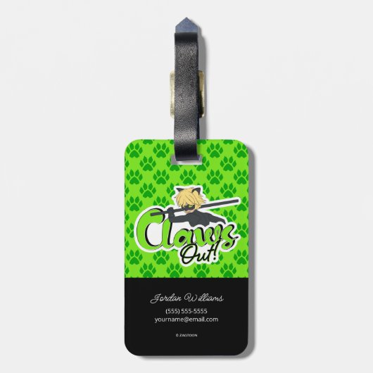 Cat Noir | Aus! Gepäckanhänger (Rückseite vertikal)