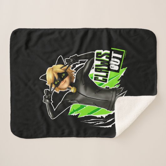 Cat Noir | Claws Out Graphic Sherpadecke (Vorderseite (Horizontal))