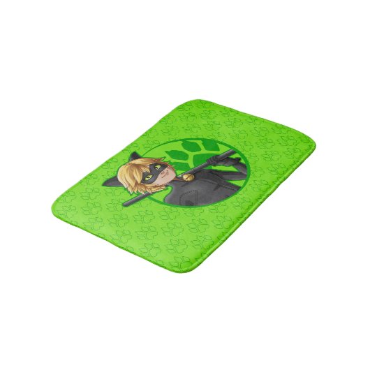 Cat Noir Green Abzeichen Badematte