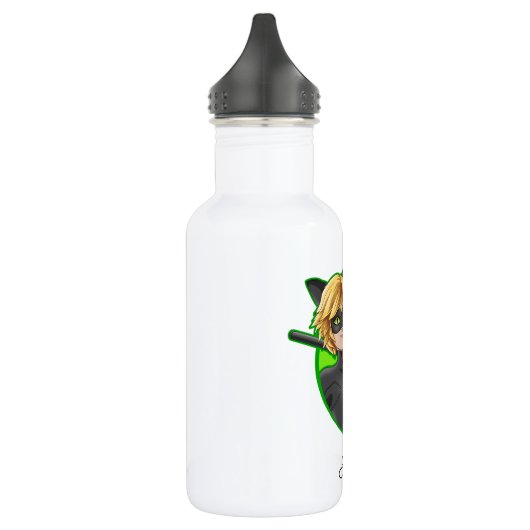 Cat Noir Green Abzeichen Edelstahlflasche (Links)