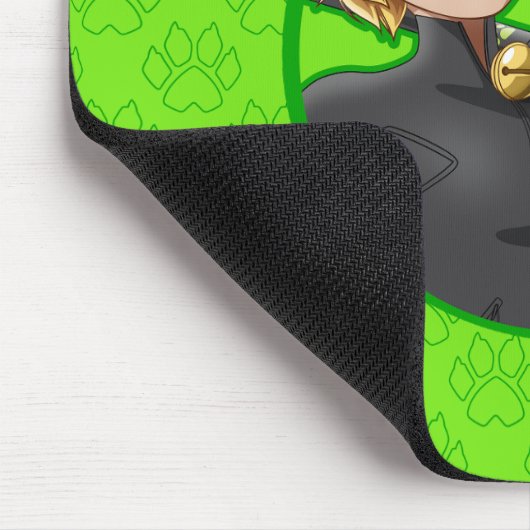 Cat Noir Green Abzeichen Mousepad (Ecke)